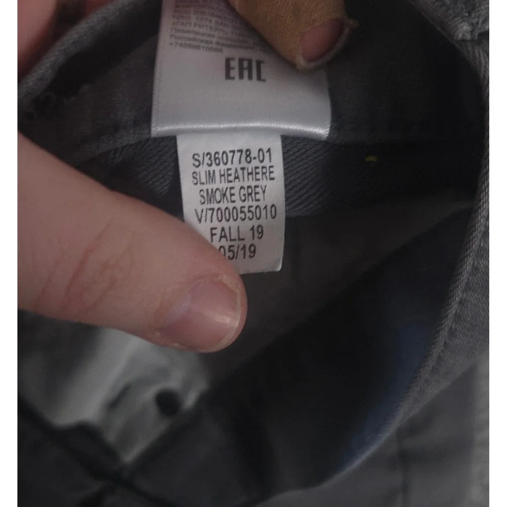 Banana Republic Jeans Mens 32x32 Gray Traveler Slim Fit Cotton Stretch Denim